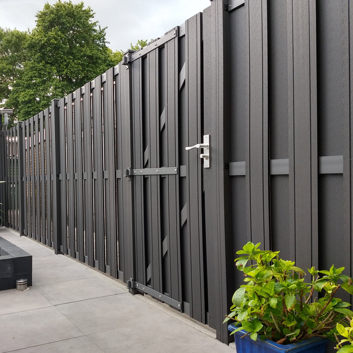 Topline Tuindeur Antraciet - 90x180 cm - incl. hang- en sluitwerk